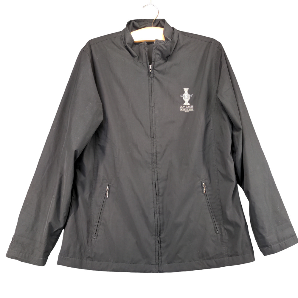 PING Men's Solheim Cup Zip Up Jacket Black Small Long Sleeve Vintage 2005